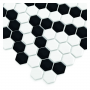 Sechseckiges weißes und schwarzes Mosaik  Mini Hexagon B&W Lace 26x30 Dunin - 3