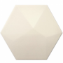 Sechseckige Fliesen Antonus Hexagon Piramidal Crema Mate 17x15 Decus - 1