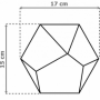 Sechseckige Fliesen Aragona Hexagon Piramidal Graphito Mate 17x15 Decus - 2