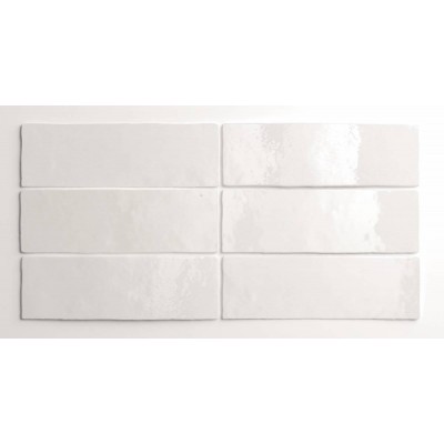 Artisan White 6,5x20 Fliesen Ziegel Metro Weiß Equipe - 1