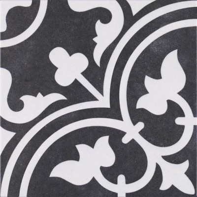 Fliesen patchwork Porzellan Arte Black 25x25 Codicer - 1