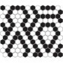 Sechseckiges weißes und schwarzes Mosaik  Mini Hexagon B&W Lace 26x30 Dunin - 1