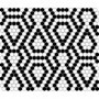 Sechseckiges weißes und schwarzes Mosaik  Mini Hexagon B&W Lace 26x30 Dunin - 2