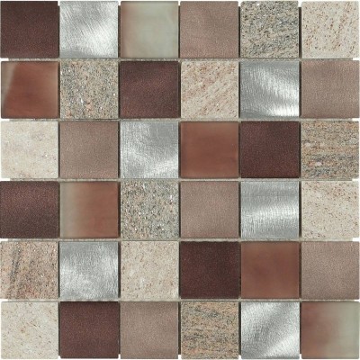 Magma Copper 29,8×29,8 Kupfer-Aluminium-Mosaik Dune - 1