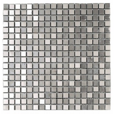 Aluminium Mosaik Metallic Silver 30,1×30,1 Mozaik silbern Dune - 1