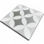 Fliesen kleine klassische Verzierung grau-Weiß Keros Badfliesen Barcelona Triumh 25x25 Keros - 2