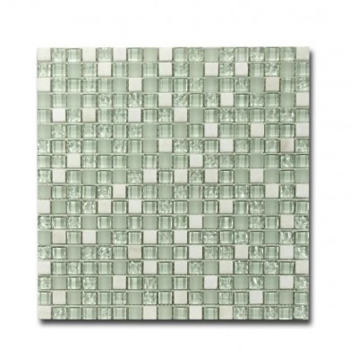 Mozaik Weiß Steinoptik Glas El Casa Arctic White 30,5x30,5 cm El Casa - 1