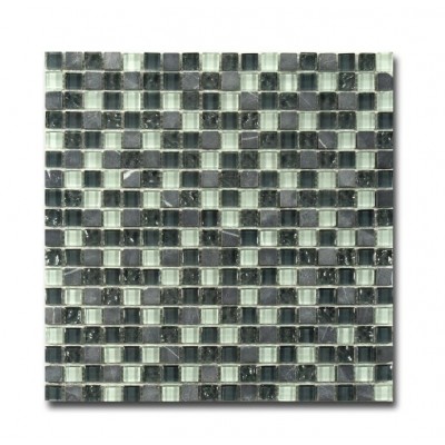 Mozaik Glas Steinoptik grau Weiß El Casa Arctic Grey 30,5x30,5 cm El Casa - 1