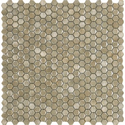 mozaik Gold gebürstet Aluminium Badfliesen Gravity aluminium 3D hexagon gold 30,4x31 L'antic Colonial - 1