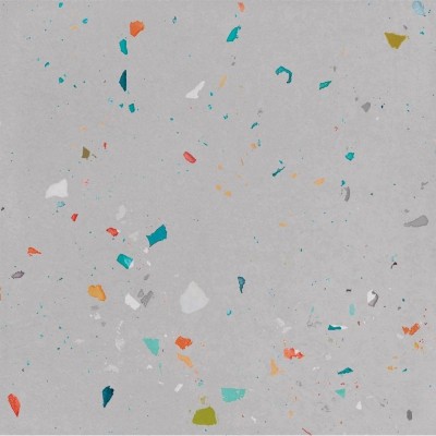 Bodenfliesen  Terrazzo grau mit farbigen Einsätzen WOW Color Drops Grey 18,5x18,5 WOW - 1