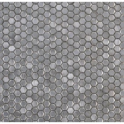 Mozaik Metall silbern Hexagon  Badfliesen Gravity Mosaics Aluminium Hexagon Metall L244008711 31x31 L'antic Colonial - 1