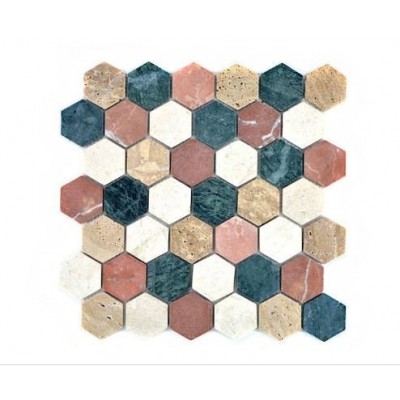 Mozaik Steinoptik Hexagon Beige szmaragd Metropol MM 1000 29,8 x 30,5 Metropol - 1