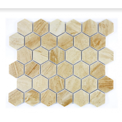 Mozaik Steinoptik  Hexagon Beige marmoroptik Metropol MM 0574 32,5 x 28,1 Metropol - 1