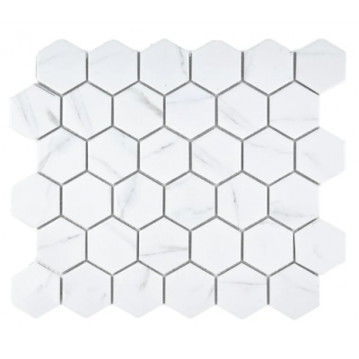 Mozaik sechseckig marmoroptik Weiß grau Adern mat Metropol MM 0547 32,5 x 28,1 Metropol - 1