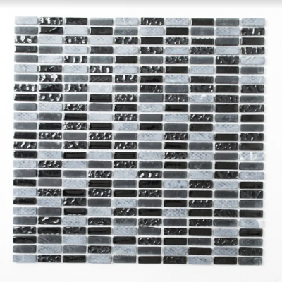 Mozaik Rechteck schwarz  grau Steinoptik Metropol MM 0158 31,3 x 31,8 Metropol - 1