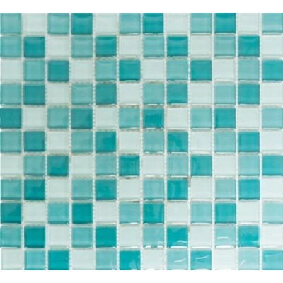 Mosaik für Schwimmbäder Glas Türkis Weiß Metropol MM 1137 32,7 x 30,2 Metropol - 1