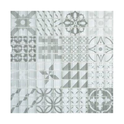 Mozaik Glas Weiß grau patchwork Metropol MM 0699 30x30 Metropol - 1