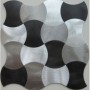 Mozaik Metall grau schwarz  Silber  Dell Arte Calypso Silver 28x28 Dell Arte - 1