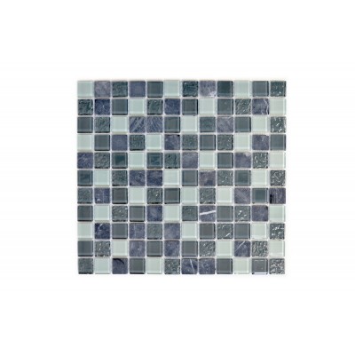 Mozaik mix Glas Steinoptik grau Blau Quadrat Metropol MM 0056 32,7 x 30,2 Metropol - 1