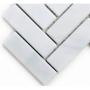 Mozaik fischgrätenmuster Weiß marmoroptik grau Adern Glanz Metropol MM 0951 31,8 x 27,1 Metropol - 2