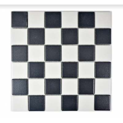 Mozaik schachbrett groß format Quadrat schwarz-weiß Metropol MM 0668 29,8 x 29,8 Metropol - 1