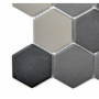 Mozaik sechseckig grau schwarz  mat Metropol MM 0585 32,5 x 28,1 Metropol - 2