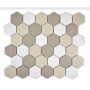 Mozaik sechseckig grau Weiß Beige mat Metropol MM 0583 32,5 x 28,1 Metropol - 1