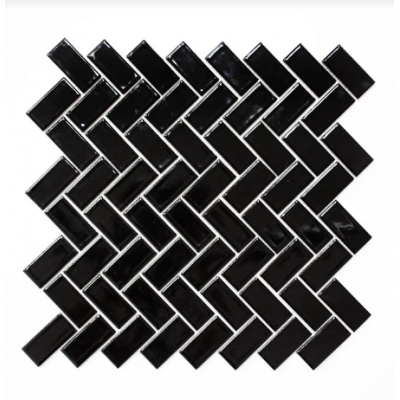 Mozaik fischgrätenmuster schwarz  Glanz Metropol MM 0546 29,8 x 29,8 Metropol - 1
