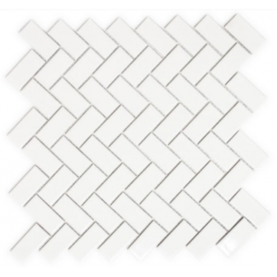 Mozaik fischgrätenmuster Weiß Glanz Metropol MM 0545 29,8 x 29,8 Metropol - 1
