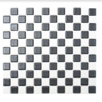 Mozaik schachbrett Quadrat schwarz-weiß mat Metropol MM 0503 32,6 x 30,0 Metropol - 1