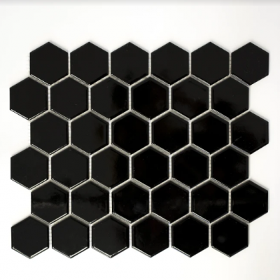 Mozaik Hexagon  schwarz  Glanz Metropol MM 0092 32,5 x 28,1 Metropol - 1