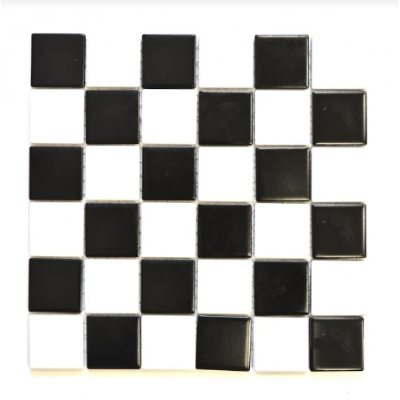 Mozaik schachbrett klassisch schwarz Weiß Quadrat mat Metropol MM 0776 29,8 x 29,8 Metropol - 1