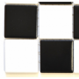 Mozaik schachbrett klassisch schwarz Weiß Quadrat mat Metropol MM 0776 29,8 x 29,8 Metropol - 2