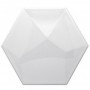Hexagon Piramidal Blanco Brillo 17x15 Decus - 1