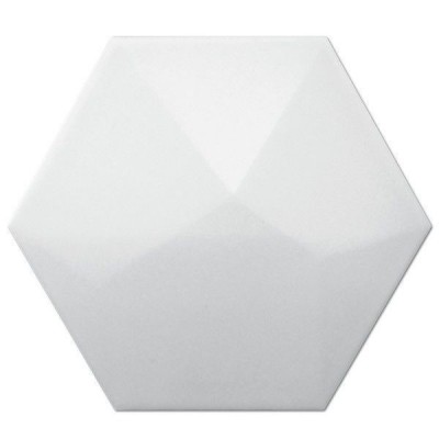 Hexagon Piramidal Blanco Mate 17x15 Decus - 1