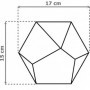 Hexagon Piramidal Blanco Mate 17x15 Decus - 2