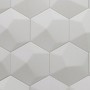 Hexagon Piramidal Blanco Mate 17x15 Decus - 4