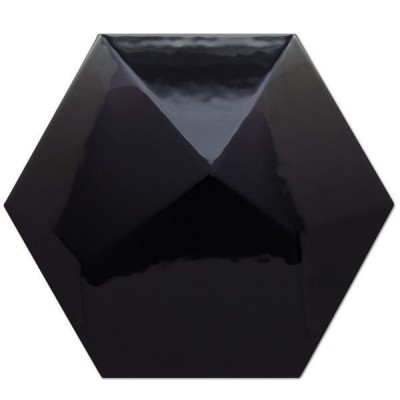 Hexagon Piramidal Negro Brillo 17x15 Decus - 1
