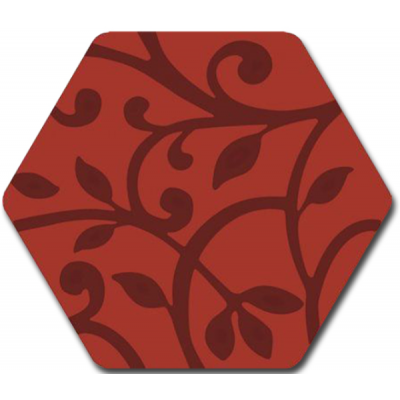 Fliesen Porzellan Bestile Toscana Grabados Rojo 25,8x29 Bestile - 1