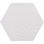 Porzellan Matte Codicer Gaudi White sechseckig 25x22 Codicer - 1