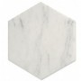 Sechseckige Fliesen marmoroptik Weiß Equipe Carrara Hexagon 17,5x20 Equipe - 1
