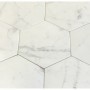 Sechseckige Fliesen marmoroptik Weiß Equipe Carrara Hexagon 17,5x20 Equipe - 2